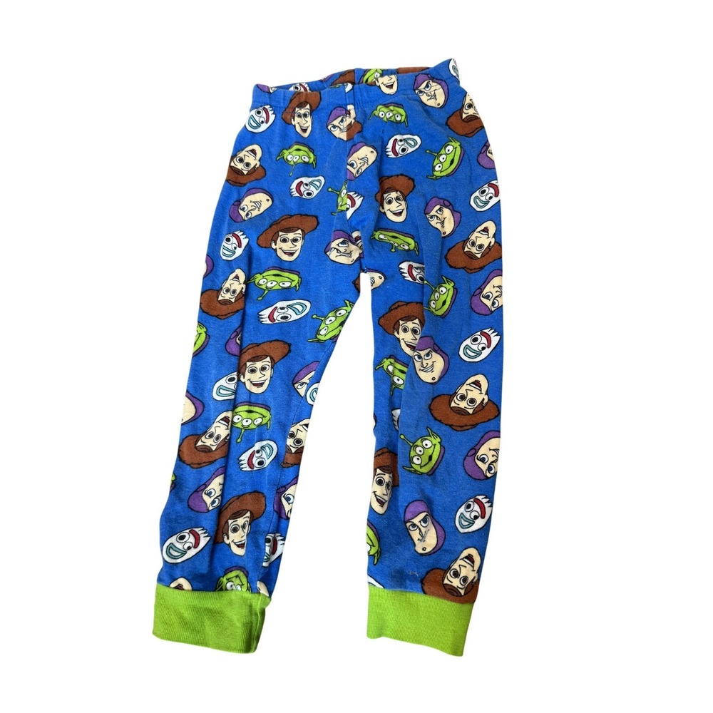 Disney Toy‎ Story Pajama Pants Boys 5T Blue Cotton Woody Buzz Alien Forky PJs